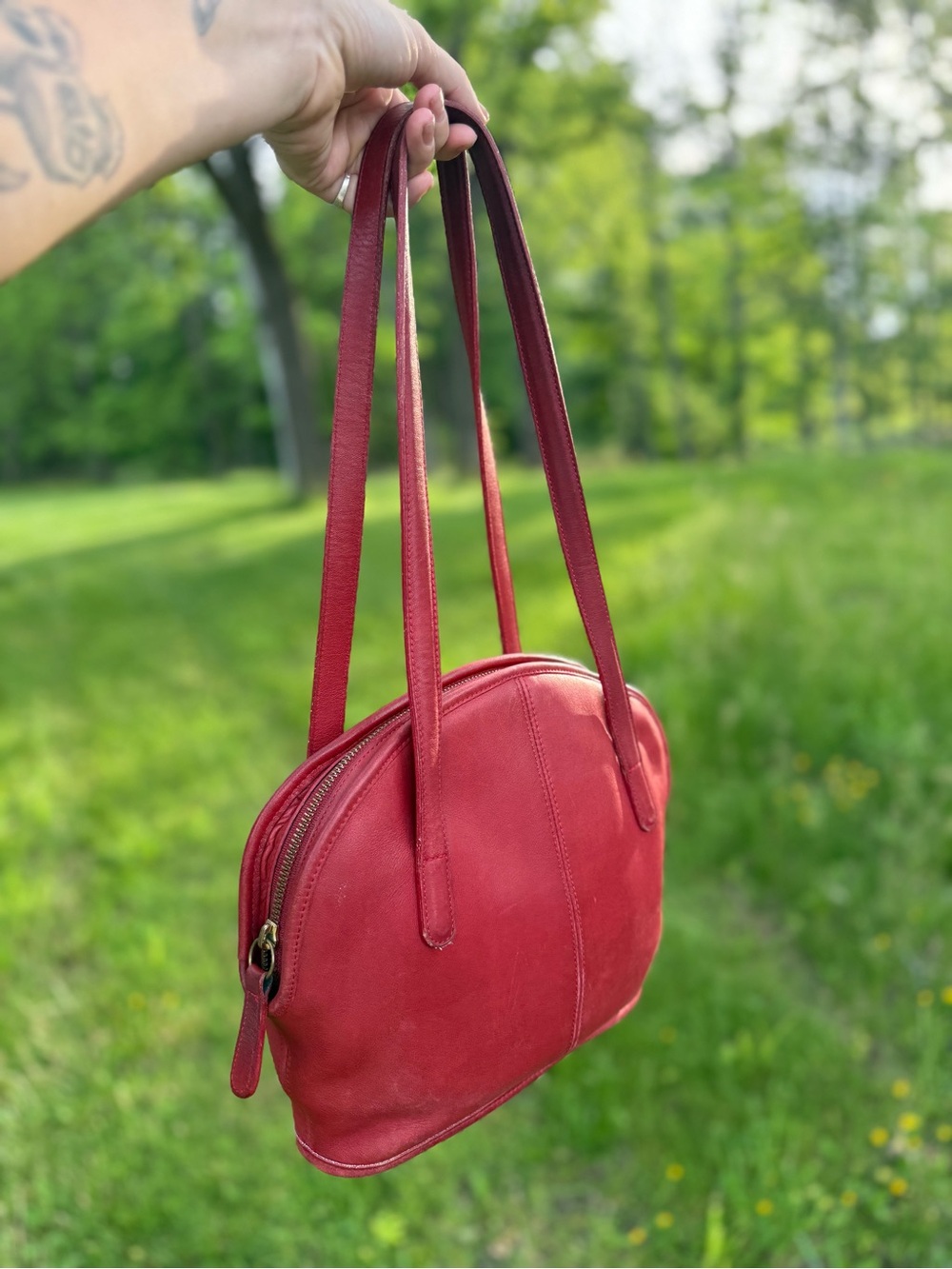 Vintage Coach Red Asheville Bag